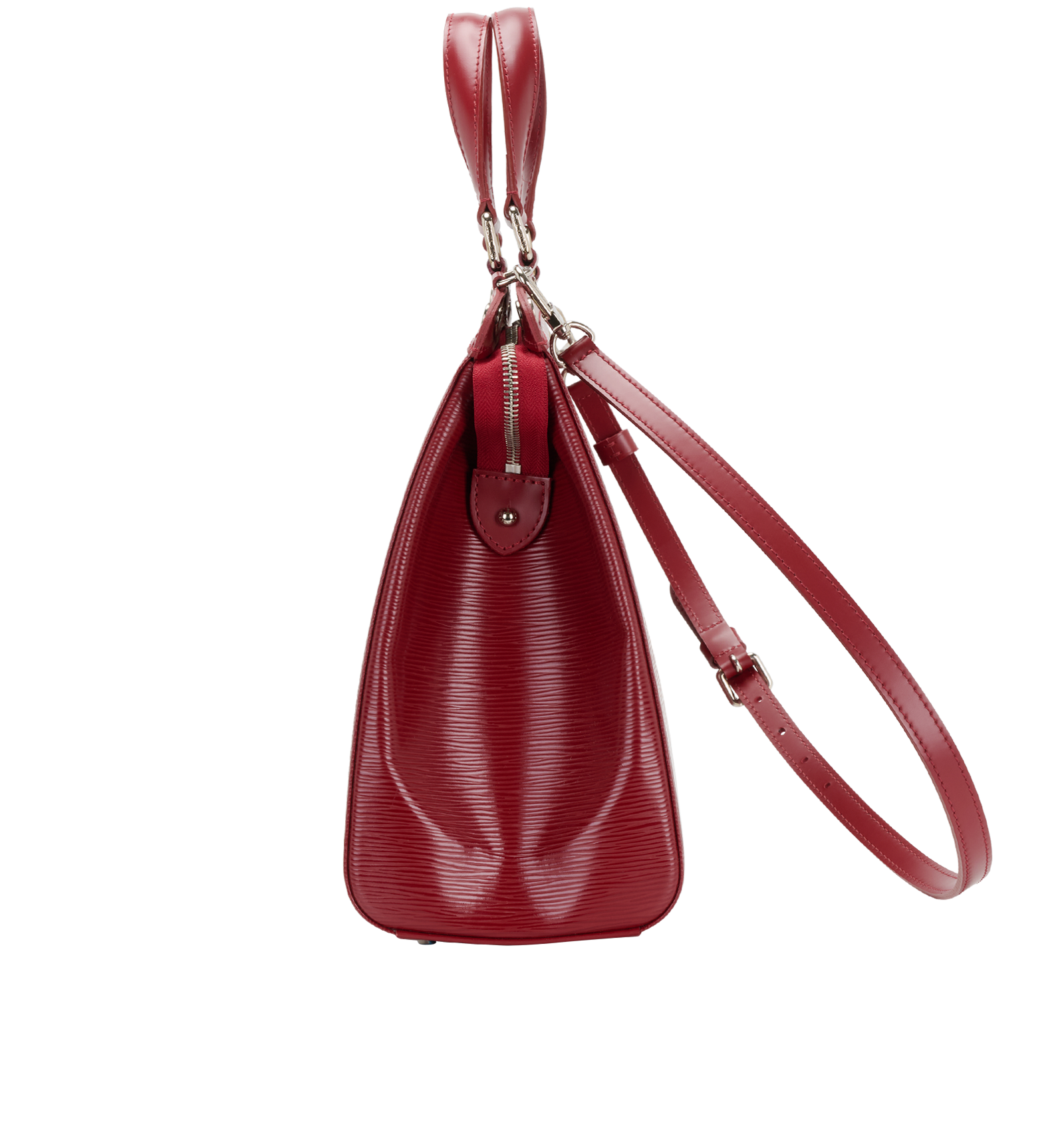 Brea MM, &pound;495, Handbags, Red, Leather, Bottom view